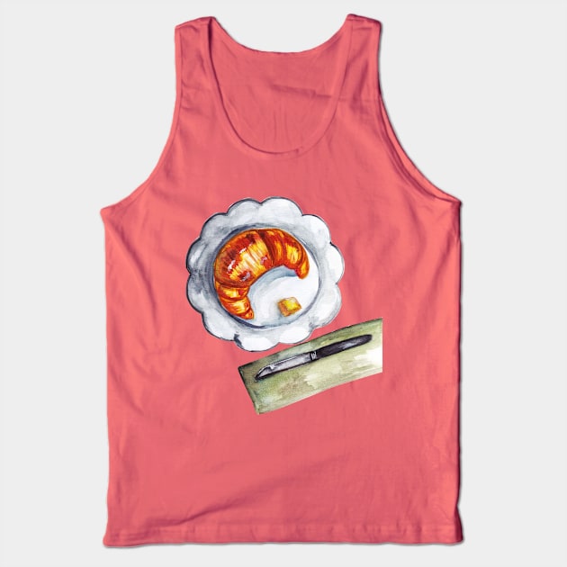 Croissant for Breakfast Tank Top by Dearly Mu